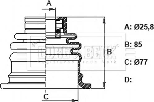 Borg & Beck BCB6327 - Putekļusargs, Piedziņas vārpsta adetalas.lv