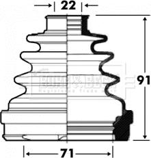 Borg & Beck BCB2853 - Putekļusargs, Piedziņas vārpsta adetalas.lv