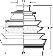 Borg & Beck BCB2321 - Putekļusargs, Piedziņas vārpsta adetalas.lv