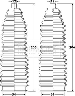 Borg & Beck BSG3404 - Putekļusargu komplekts, Stūres iekārta adetalas.lv