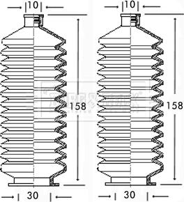 Borg & Beck BSG3057 - Putekļusargu komplekts, Stūres iekārta adetalas.lv