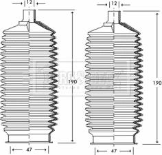 Borg & Beck BSG3253 - Putekļusargu komplekts, Stūres iekārta adetalas.lv