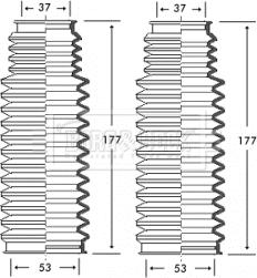 Borg & Beck BSG3223 - Putekļusargu komplekts, Stūres iekārta adetalas.lv