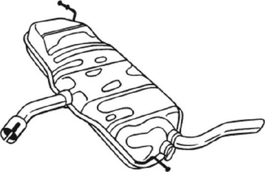 Bosal 233-077 - Izplūdes gāzu trokšņa slāpētājs (pēdējais) adetalas.lv