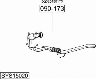 Bosal SYS15020 - Izplūdes gāzu sistēma adetalas.lv