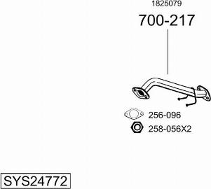 Bosal SYS24772 - Izplūdes gāzu sistēma adetalas.lv