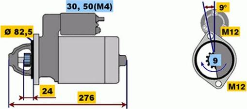 BOSCH 9 000 331 419 - Starteris adetalas.lv