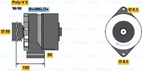 BOSCH 9 120 080 173 - Ģenerators adetalas.lv