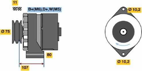 BOSCH 9 120 145 001 - Ģenerators adetalas.lv