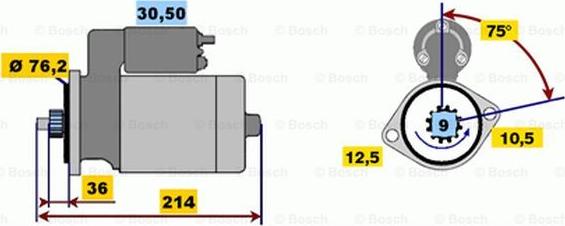 BOSCH 6 004 AA0 022 - Starteris adetalas.lv