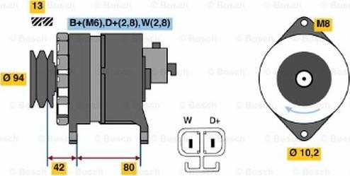 BOSCH 6 033 GB4 008 - Ģenerators adetalas.lv