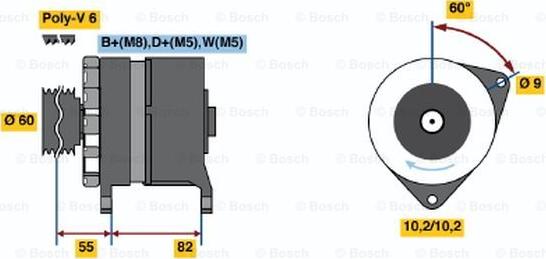 BOSCH 6 033 GB3 046 - Ģenerators adetalas.lv