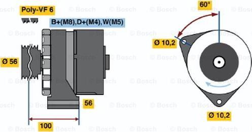 BOSCH 6 033 GB3 030 - Ģenerators adetalas.lv