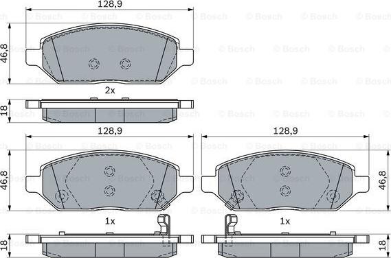 BOSCH 0 986 494 906 - Bremžu uzliku kompl., Disku bremzes adetalas.lv