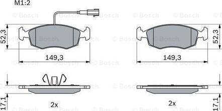 BOSCH 0 986 494 463 - Bremžu uzliku kompl., Disku bremzes adetalas.lv