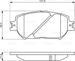 BOSCH 0 986 494 418 - Bremžu uzliku kompl., Disku bremzes adetalas.lv