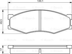 BOSCH 0 986 494 541 - Bremžu uzliku kompl., Disku bremzes adetalas.lv