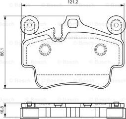 BOSCH 0 986 494 567 - Bremžu uzliku kompl., Disku bremzes adetalas.lv