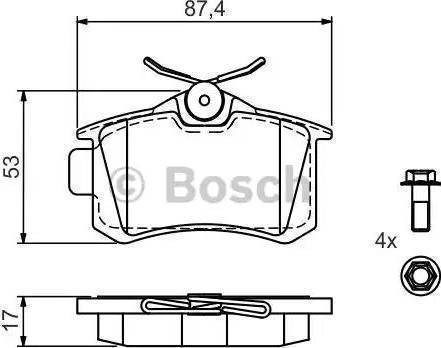 BOSCH 0 986 AB1 315 - Bremžu uzliku kompl., Disku bremzes adetalas.lv