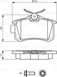 BOSCH 0 986 494 515 - Bremžu uzliku kompl., Disku bremzes adetalas.lv