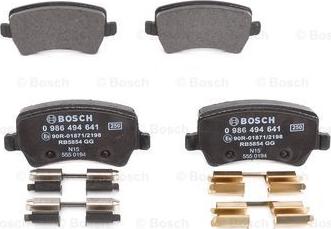 BOSCH 0 986 494 641 - Bremžu uzliku kompl., Disku bremzes adetalas.lv