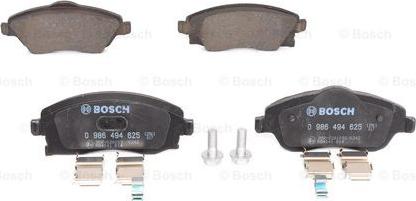 BOSCH 0 986 494 625 - Bremžu uzliku kompl., Disku bremzes adetalas.lv