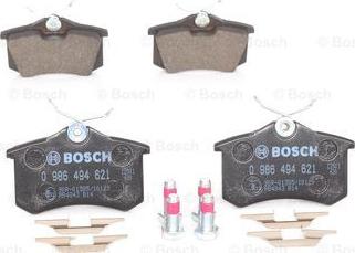 BOSCH 0 986 494 621 - Bremžu uzliku kompl., Disku bremzes adetalas.lv