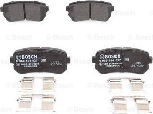 BOSCH 0 986 494 627 - Bremžu uzliku kompl., Disku bremzes adetalas.lv