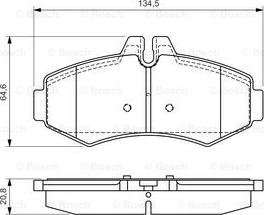 BOSCH 0 986 494 013 - Bremžu uzliku kompl., Disku bremzes adetalas.lv