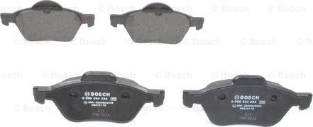 BOSCH 0 986 494 034 - Bremžu uzliku kompl., Disku bremzes adetalas.lv