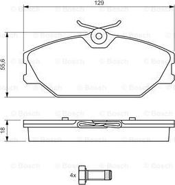 BOSCH 0 986 494 024 - Bremžu uzliku kompl., Disku bremzes adetalas.lv