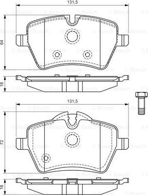 BOSCH 0 986 494 168 - Bremžu uzliku kompl., Disku bremzes adetalas.lv