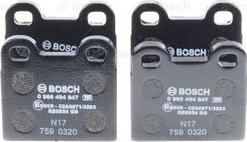 BOSCH 0 986 494 847 - Bremžu uzliku kompl., Disku bremzes adetalas.lv