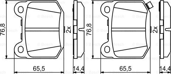 BOSCH 0 986 494 865 - Bremžu uzliku kompl., Disku bremzes adetalas.lv