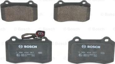 BOSCH 0 986 494 367 - Bremžu uzliku kompl., Disku bremzes adetalas.lv