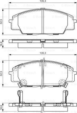 BOSCH 0 986 494 311 - Bremžu uzliku kompl., Disku bremzes adetalas.lv