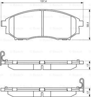 BOSCH 0 986 494 295 - Bremžu uzliku kompl., Disku bremzes adetalas.lv