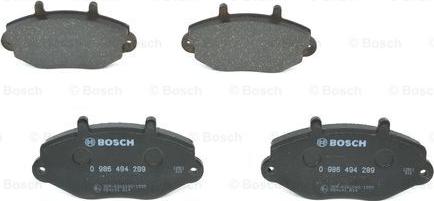 BOSCH 0 986 494 289 - Bremžu uzliku kompl., Disku bremzes adetalas.lv