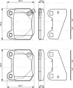 BOSCH 0 986 494 229 - Bremžu uzliku kompl., Disku bremzes adetalas.lv