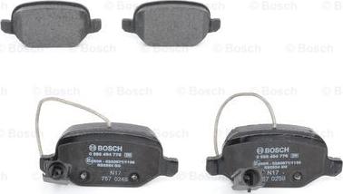 BOSCH 0 986 494 776 - Bremžu uzliku kompl., Disku bremzes adetalas.lv