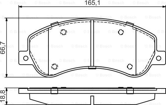 BOSCH 0 986 495 436 - Bremžu uzliku kompl., Disku bremzes adetalas.lv