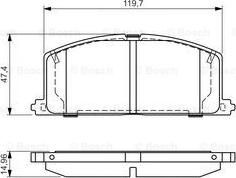 BOSCH 0 986 495 042 - Bremžu uzliku kompl., Disku bremzes adetalas.lv