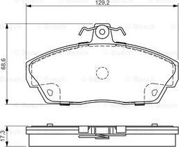 BOSCH 0 986 495 018 - Bremžu uzliku kompl., Disku bremzes adetalas.lv