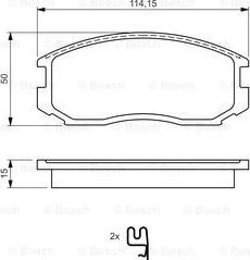 BOSCH 0 986 495 030 - Bremžu uzliku kompl., Disku bremzes adetalas.lv