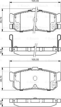 BOSCH 0 986 495 038 - Bremžu uzliku kompl., Disku bremzes adetalas.lv