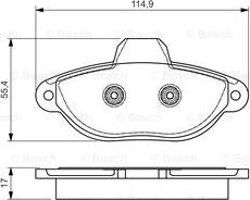 BOSCH 0 986 495 033 - Bremžu uzliku kompl., Disku bremzes adetalas.lv