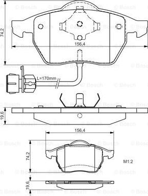 BOSCH 0 986 495 024 - Bremžu uzliku kompl., Disku bremzes adetalas.lv