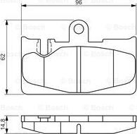 BOSCH 0 986 495 139 - Bremžu uzliku kompl., Disku bremzes adetalas.lv