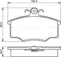 BOSCH 0 986 495 340 - Bremžu uzliku kompl., Disku bremzes adetalas.lv