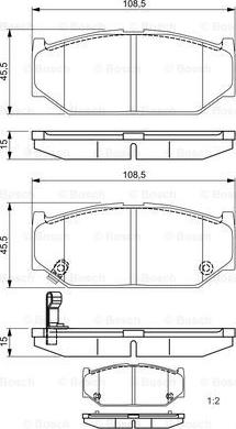 BOSCH 0 986 495 308 - Bremžu uzliku kompl., Disku bremzes adetalas.lv